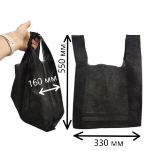 Eko maišeliai - JUODI      330x550x160mm – 50g/m2 (išlaiko apie 3-5kg.)