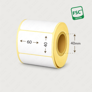 Balti etikečių ruošiniai lipdukai rulone 60x40