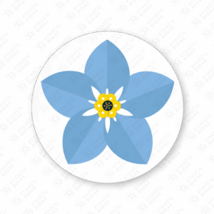 Lipdukas Neužmirštuolė apvalūs d-40mm