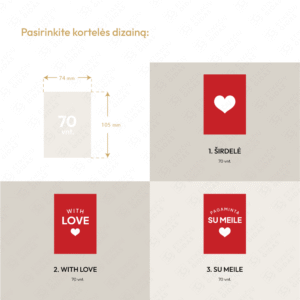 Romantiskas pakavimo rinkinys verslui - lipdukai, kortelės, satino juostos