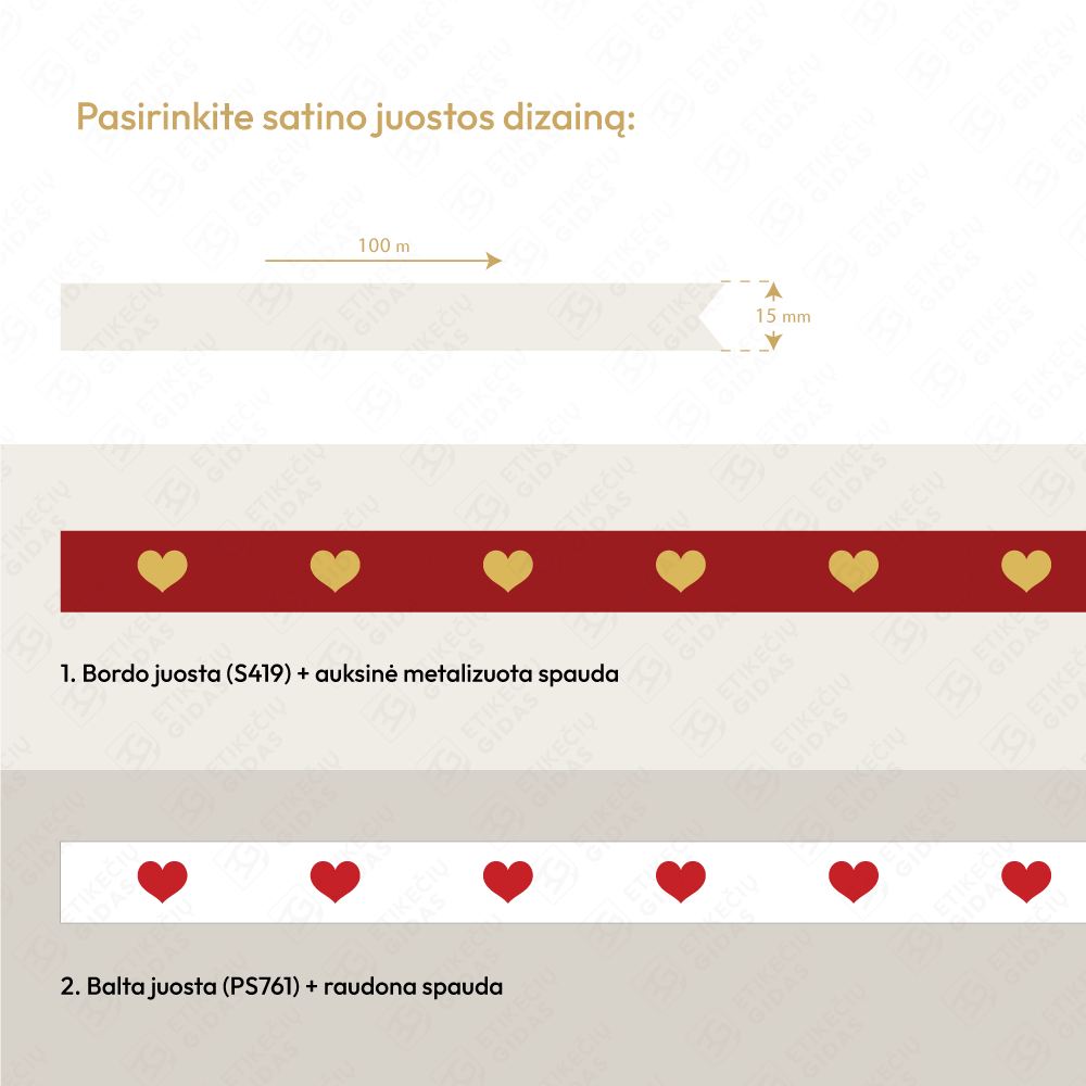Romantiskas pakavimo rinkinys verslui - lipdukai, kortelės, satino juostos