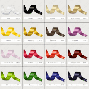 Satino juostų spalvų pasirinkimas