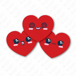 valentino dienos lipdukai širdelės