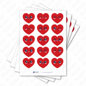 valentino dienos lipdukai širdelės