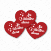 valentino dienos lipdukai širdelės