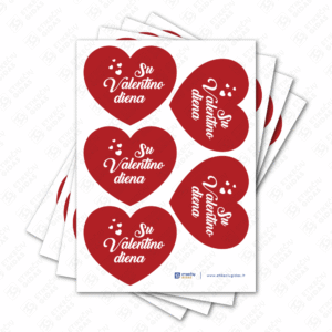 valentino dienos lipdukai širdelės