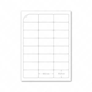 Lipdukai A4 lape, baltos etiketės