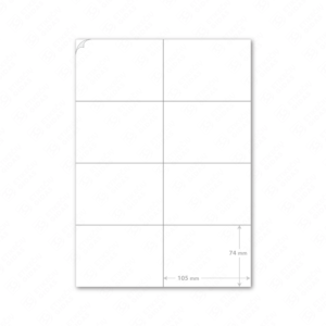 Lipdukai A4 lape, baltos etiketės