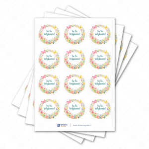 Velykų pusiau blizgūs popieriniai lipdukai, 40 mm skersmens