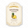 Ananasu vyno etiketė buteliui, 80x120 mm, atspari drėgmei