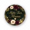 Motinos dienos pusiau blizgūs popieriniai lipdukai, 40 mm skersmens