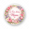 Motinos dienos pusiau blizgūs popieriniai lipdukai, 40 mm skersmens