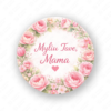 Motinos dienos pusiau blizgūs popieriniai lipdukai, 40 mm skersmens