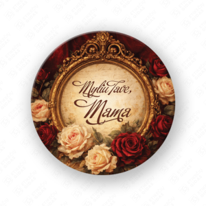 Motinos dienos pusiau blizgūs popieriniai lipdukai, 40 mm skersmens