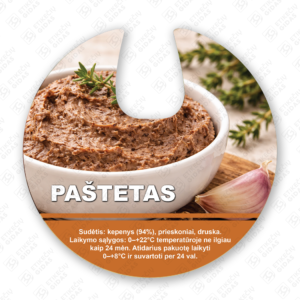 pašteto konservų lipni etiketė, lipdukas
