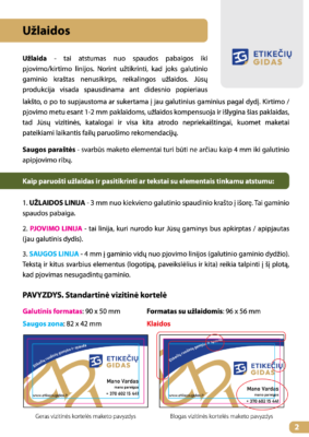 Failų paruošimas spaudai - reikalavimai / rekomendacijos - Etikečių Gidas