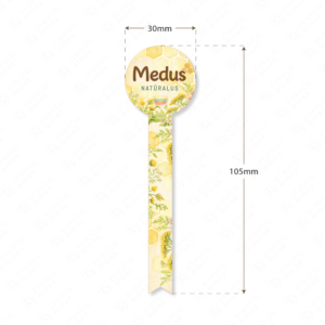 Medaus etiketė su gėlėmis ir pievomis 30 × 105 mm