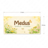 Medaus etiketė su gėlėmis ir pievomis stačiakampė 115 x 55 mm