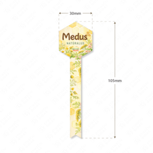 Medaus etiketė su gėlėmis ir pievomis 30 × 105 mm