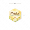 Medaus etiketė su gėlėmis ir pievomis 40 × 46 mm