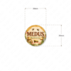 Kaimiško stiliaus medaus etiketė apvali 30 mm