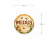 Kaimiško stiliaus medaus etiketė apvali 50 mm