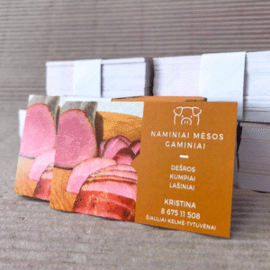 Vienpusės vizitinės kortelės ant 350 gsm kreidinio popieriaus