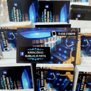 Vienpusės vizitinės kortelės ant 350 gsm kreidinio popieriaus