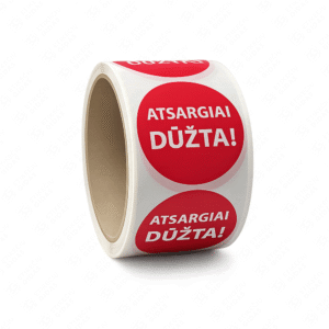 Lipdukai ATSARGIAI DŪŽTA rulone, 54 mm skersmens