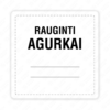 Raugintų agurkų etiketė - lipdukas. 50x50 70x70 100x100