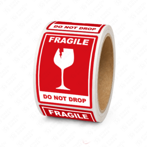Lipdukai DŪŽTA FRAGILE trapioms siuntoms ženklinti