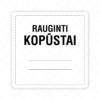 Raugintų kopūstų etiketė - lipdukas. 50x50 70x70 100x100