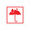 Lipdukai SAUGOTI NUO DRĖGMĖS / KEEP DRY siuntoms ženklinti