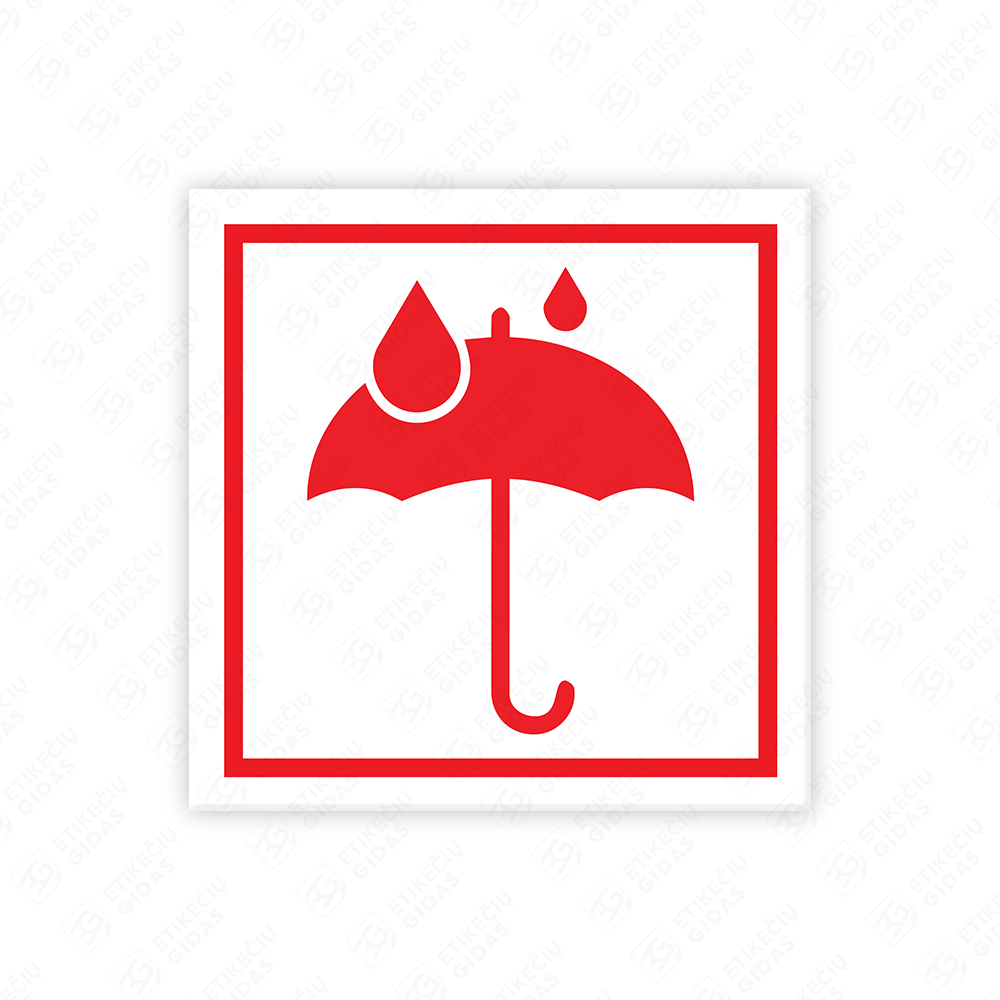 Lipdukai SAUGOTI NUO DRĖGMĖS / KEEP DRY siuntoms ženklinti